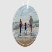 Elegantes Foto Mele Kalikimaka Weihnachtsbaum Ornament (Vorderseite)