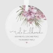 Elegantes Foto Mele Kalikimaka Weihnachtsbaum Ornament (Rückseite)