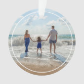 Elegantes Foto Mele Kalikimaka Weihnachtsbaum Ornament (Vorderseite)