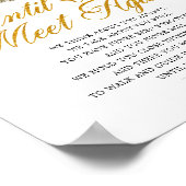 Elegantes Foto Memorial Beerdigung Gedicht Zeichen Poster (Ecke)