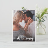 Elegantes Foto Memory - Entschuldigung Karte (Stehend Vorderseite)