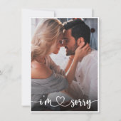 Elegantes Foto Memory - Entschuldigung Karte (Vorderseite)