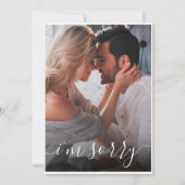 Elegantes Foto Memory - Entschuldigung Karte (Vorderseite)