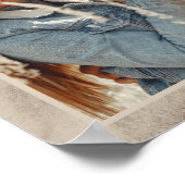 Elegantes Foto mit Abstrakten Kunstrahmen Poster (Ecke)