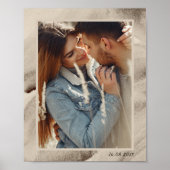 Elegantes Foto mit Abstrakten Kunstrahmen Poster (Vorne)