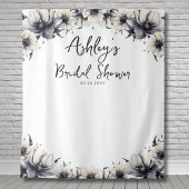 Elegantes Foto mit floralen Brautpartys Wandteppich