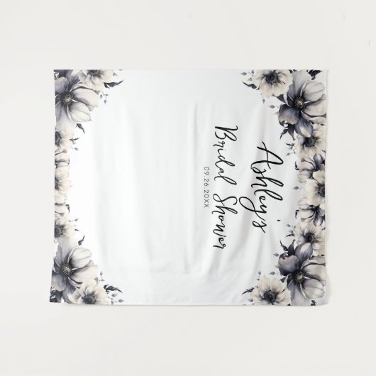 Elegantes Foto mit floralen Brautpartys Wandteppich (Vorderseite (Horizontal))