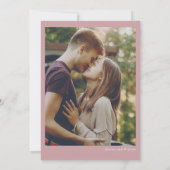 Elegantes Foto mit floraler Wildblume Hochzeit Einladung (Rückseite)