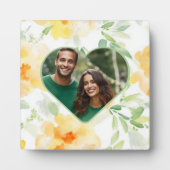 Elegantes Foto mit gelben Aquarellfarben Fotoplatte (Vorderseite)