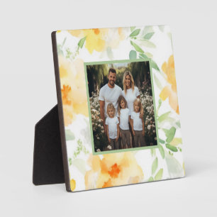 Elegantes Foto mit gelben Orangenfarben Fotoplatte