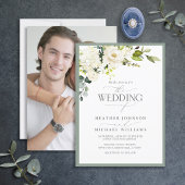 Elegantes Foto mit grauem, grün blühendem Wasser Einladung