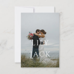 Elegantes Foto mit moderner Typografie rsvp-Karte RSVP Karte