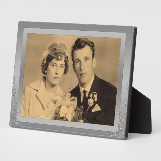 Elegantes Foto mit silberfarbenem Rahmen (Seite)