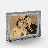 Elegantes Foto mit silberfarbenem Rahmen (Links)