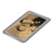 Elegantes Foto mit silberfarbenem Rahmen Magnet (Linke Seite)