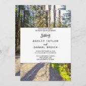 Elegantes Foto mit tropischen Holzbäumen Einladung (Vorne/Hinten)