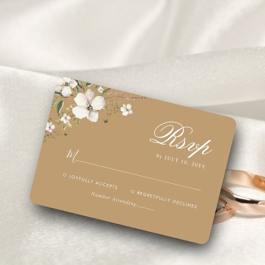 Elegantes Foto mit Wasserfarben RSVP Karte