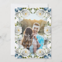 Elegantes Foto mit weißem Rosenrahmen