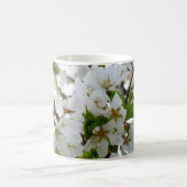 Elegantes Foto mit weißer Blüte Kaffeetasse (Mittel)