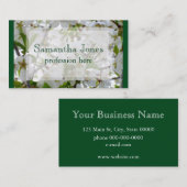 Elegantes Foto mit weißer Blüte Visitenkarte (Vorne/Hinten)