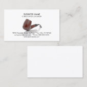 Elegantes Foto mit weißer Rohre Visitenkarte (Vorne/Hinten)