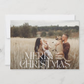 Elegantes Foto modern minimalgrün botanisch Feiertagskarte (Vorderseite)