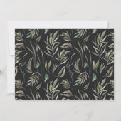 Elegantes Foto, modern, minimalschwarz botanisch Feiertagskarte (Rückseite)