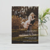 Elegantes Foto, modern und zeitgemäß Einladung (Stehend Vorderseite)