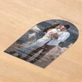 Elegantes Foto Moderne Hochzeit Acryleinladungen (Ablage )