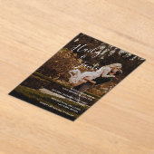 Elegantes Foto Moderne Hochzeit Acryleinladungen (Ablage )