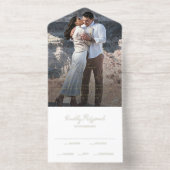 Elegantes Foto Moderne Hochzeit All-in-One-Einladung (Innenseite)