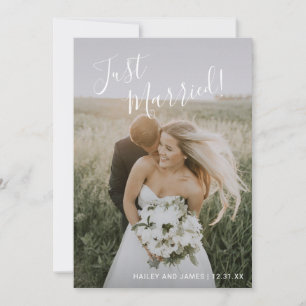 Elegantes Foto Moderne Hochzeit Ankündigung