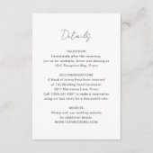 Elegantes Foto Moderne Hochzeit Begleitkarte (Vorderseite)