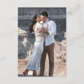 Elegantes Foto Moderne Hochzeit Begleitkarte (Rückseite)