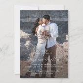 Elegantes Foto Moderne Hochzeit Einladung (Vorderseite)