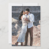 Elegantes Foto Moderne Hochzeit Einladung (Rückseite)