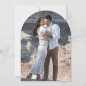 Elegantes Foto Moderne Hochzeit Einladung (Rückseite)