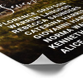 Elegantes Foto Moderne Hochzeit Poster (Ecke)