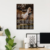 Elegantes Foto Moderne Hochzeit Poster (Heimbüro)