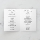 Elegantes Foto Moderne Hochzeit Programm (Innenseite)