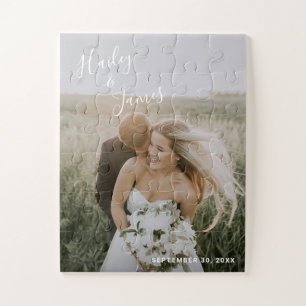 Elegantes Foto Moderne Hochzeit Puzzle