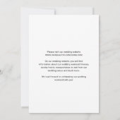 Elegantes Foto Moderne Hochzeit Save The Date (Rückseite)