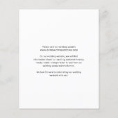 Elegantes Foto Moderne Hochzeit spart das Datum (Rückseite)