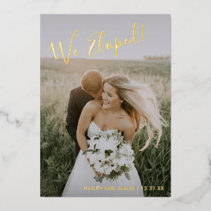 Elegantes Foto Moderne Hochzeitsempfehlung Folieneinladung
