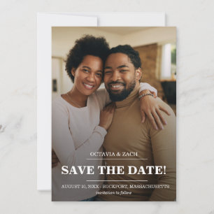 Elegantes Foto Moderne Typografie Save the Date Ka