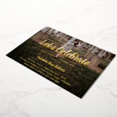 Elegantes Foto Moderner Abschluss Folieneinladung (Gedreht)