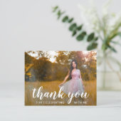 Elegantes Foto Moderner Abschluss Postkarte (Stehend Vorderseite)