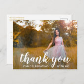 Elegantes Foto Moderner Abschluss Postkarte (Vorne/Hinten)