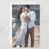 Elegantes Foto Modernes Hochzeitsmenü (Rückseite)