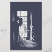 Elegantes Foto Modernes Hochzeitsprogramm für Typo (Vorderseite)